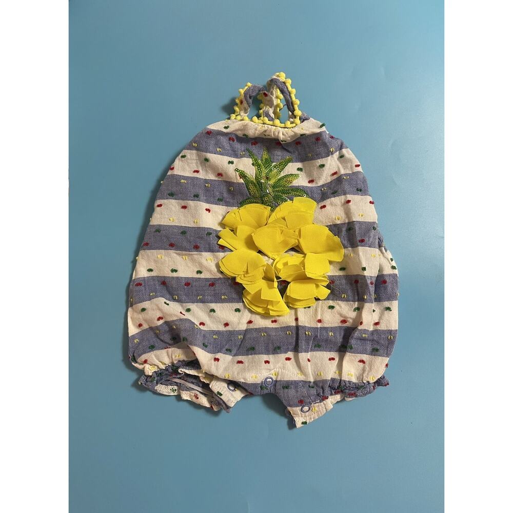Mud Pie Girls Infant Romper with Pineapple Size 0-3 Months
